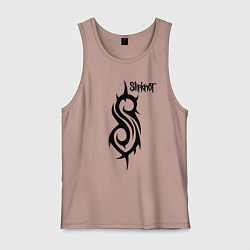 Майка мужская хлопок SLIPKNOT, цвет: пыльно-розовый