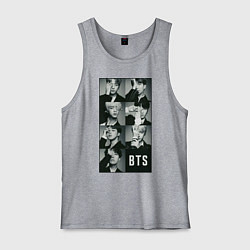 Майка мужская хлопок BTS, цвет: меланж