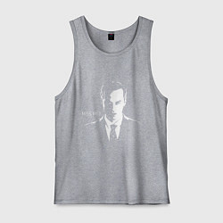 Майка мужская хлопок Moriarty: Miss me?, цвет: меланж