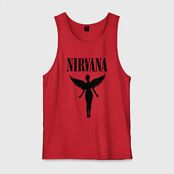Майка мужская хлопок NIRVANA, цвет: красный