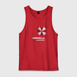 Майка мужская хлопок Umbrella, цвет: красный