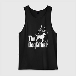 Майка мужская хлопок The Dogfather - пародия, цвет: черный
