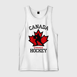 Майка мужская хлопок Canada Hockey, цвет: белый