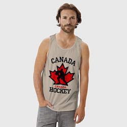 Майка мужская хлопок Canada Hockey, цвет: миндальный — фото 2