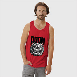 Майка мужская хлопок КАКОДЕМОН DOOM Z, цвет: красный — фото 2