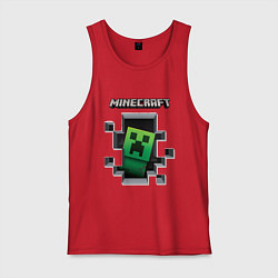 Майка мужская хлопок Майнкрафт, цвет: красный
