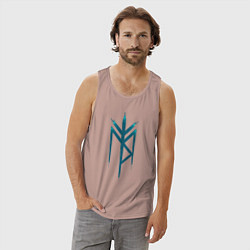 Майка мужская хлопок Руны, цвет: пыльно-розовый — фото 2