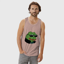 Майка мужская хлопок Pepe в очках EZ, цвет: пыльно-розовый — фото 2