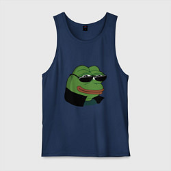 Майка мужская хлопок Pepe в очках EZ, цвет: тёмно-синий