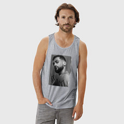 Майка мужская хлопок Jony, цвет: меланж — фото 2