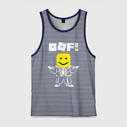 Майка мужская хлопок ROBLOX, цвет: синяя тельняшка