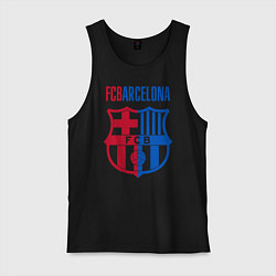 Майка мужская хлопок Barcelona FC, цвет: черный