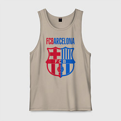 Майка мужская хлопок Barcelona FC, цвет: миндальный