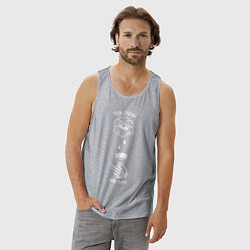 Майка мужская хлопок Твои слезы мое вино, цвет: меланж — фото 2