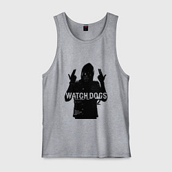 Майка мужская хлопок Watch dogs 2 Z, цвет: меланж