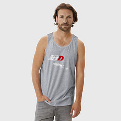 Майка мужская хлопок INITIAL D, цвет: меланж — фото 2