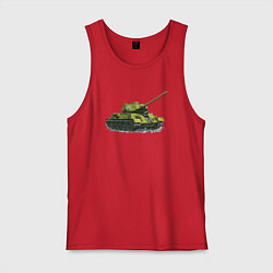 Майка мужская хлопок Т-34, цвет: красный