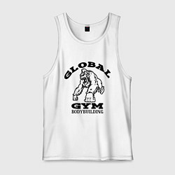 Майка мужская хлопок Global Gym, цвет: белый