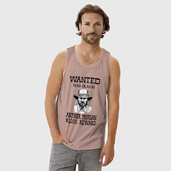 Майка мужская хлопок RED DEAD REDEMPTION, цвет: пыльно-розовый — фото 2