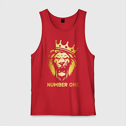 Майка мужская хлопок ЗОЛОТОЙ ЛЕВ, цвет: красный