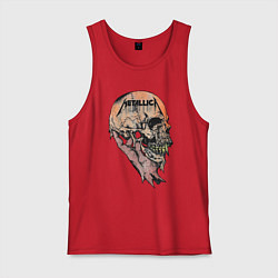 Майка мужская хлопок Metallica art 04, цвет: красный