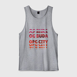 Майка мужская хлопок OG Buda OPG City Strobe Effect, цвет: меланж