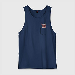 Мужская майка ПОП карманный КОТ