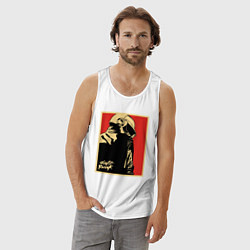 Майка мужская хлопок Daft Punk, цвет: белый — фото 2