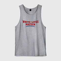 Майка мужская хлопок White lives matters, цвет: меланж