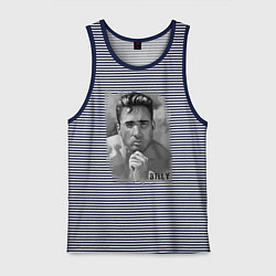 Майка мужская хлопок Гачи Билли Херрингтон арт, цвет: синяя тельняшка