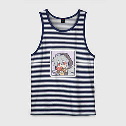 Майка мужская хлопок Рэйзор, цвет: синяя тельняшка