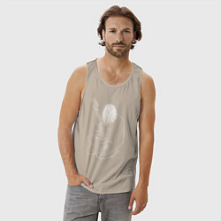 Майка мужская хлопок Курт Кобейн Арт 05, цвет: миндальный — фото 2