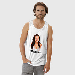 Майка мужская хлопок Манижа Manizha, цвет: белый — фото 2