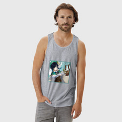 Майка мужская хлопок Венти, цвет: меланж — фото 2