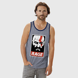 Майка мужская хлопок RAGE GOW, цвет: синяя тельняшка — фото 2