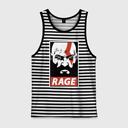 Майка мужская хлопок RAGE GOW, цвет: черная тельняшка