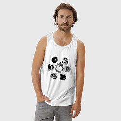 Майка мужская хлопок 7 СМЕРТНЫХ ГРЕХОВ SEVEN DEADLY SINS Z, цвет: белый — фото 2