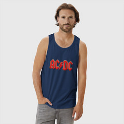 Майка мужская хлопок ACDC, цвет: тёмно-синий — фото 2