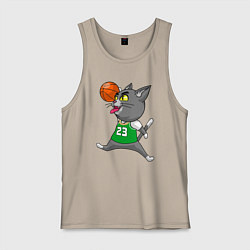 Майка мужская хлопок Jordan Cat, цвет: миндальный