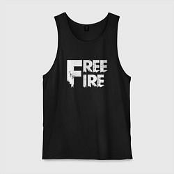 Майка мужская хлопок FREEFIRE FF WHITE LOGO Z, цвет: черный