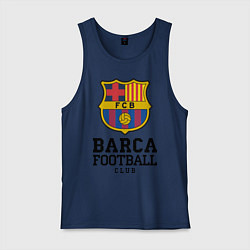 Майка мужская хлопок Barcelona Football Club, цвет: тёмно-синий