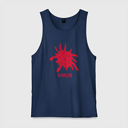 Майка мужская хлопок Virus, цвет: тёмно-синий