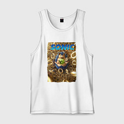 Майка мужская хлопок SONIC ЁЖ Z, цвет: белый