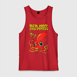 Майка мужская хлопок RED HOT CHILI PEPPERS, цвет: красный