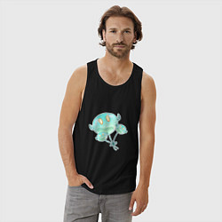 Майка мужская хлопок Смаймы-шарики, цвет: черный — фото 2