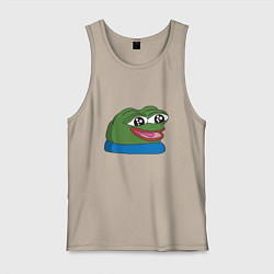 Майка мужская хлопок Pepe happy Пепе хеппи, цвет: миндальный