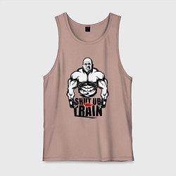 Майка мужская хлопок Train UP, цвет: пыльно-розовый