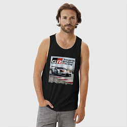 Майка мужская хлопок Toyota Gazoo Racing - легендарная спортивная коман, цвет: черный — фото 2