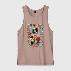 Майка мужская хлопок TOCA LIFE WORLD ТОКА ЛАЙФ ВОРЛД TOCA BOCA, цвет: пыльно-розовый