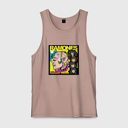 Майка мужская хлопок Art Ramones, цвет: пыльно-розовый